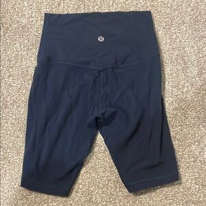 Lululemon Navy Blue High-Waisted Shorts 6” Length